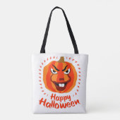 🎃 Happy Halloween - Grappig, eng & Schattige pomp Tote Bag (Achterkant)