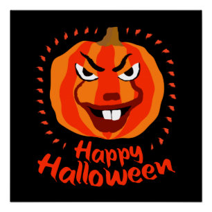 Happy Halloween 🎃 Grappig eng Spooky Pumpkin Perfect Poster
