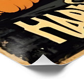 Happy Halloween Grappig  Kind en Pompoenen Perfect Poster (Hoek)