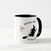 Happy Halloween Grappige gezegden Heksen Brooms Ka Mok (Voorkant rechts)