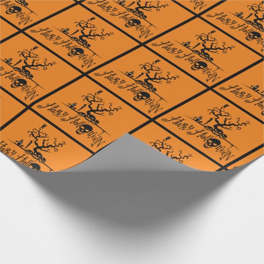 Happy Halloween Grave Yard Cadeaupapier (Hoek)