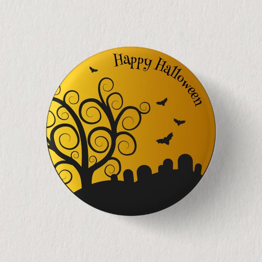 Happy Halloween Graveyard | PIN-Button Ronde Button 3,2 Cm (Voorkant)