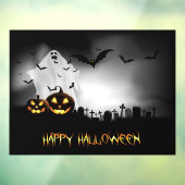 Happy Halloween Graveyard Scene Raamsticker (Vel 3)