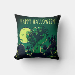 Happy Halloween Graveyard Zombie Hand Kussen