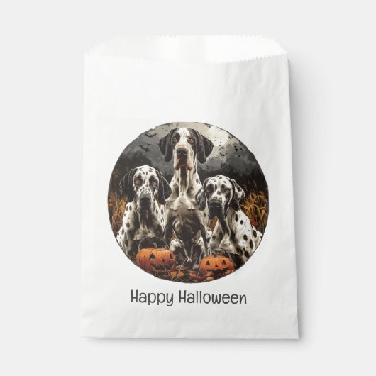 Happy Halloween Great Dane Dogs Jack O Lantern Bedankzakje (Voorkant)