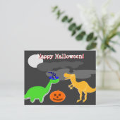 Happy Halloween Greetings Dinosaurs Briefkaart (Staand voorkant)