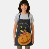 Happy Halloween Grey Oranje Pumpkin Pail Snoep Schort (Insitu)