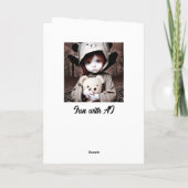 Happy Halloween | Griezelig kind met teddybeer Kaart (Achterkant)