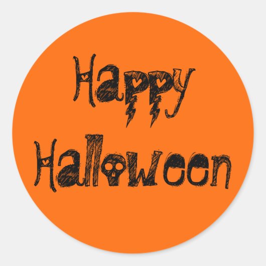 Happy Halloween griezelig script tekst Sticker (Voorkant)