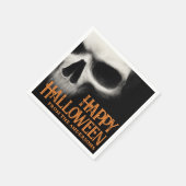 Happy Halloween griezelige spookschedel zwart sina Servet (Hoek)