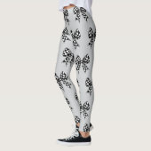 Happy Halloween grijs gecontroleerd zwarte bogen C Leggings (Links)