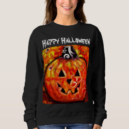 Happy Halloween grillige Jack-O-Lantern pompoen Trui