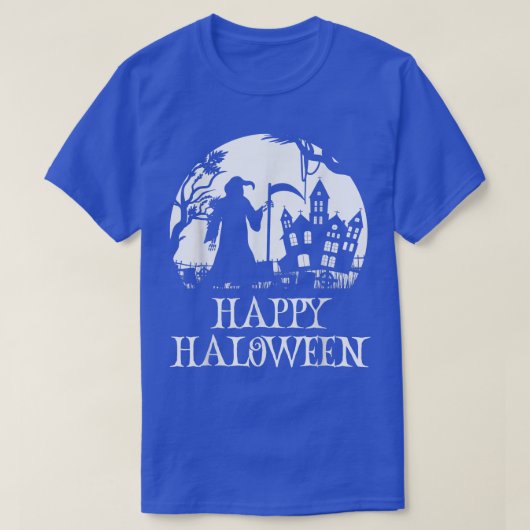 Happy Halloween Grim Reaper Haunted House Kinder & T-shirt (Design voorkant)