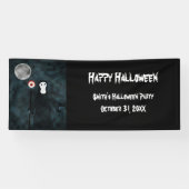 Happy Halloween Grim Reaper Moon Night personalise Spandoek (Horizontaal)