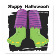 Happy Halloween Groene Monster Voeten