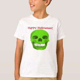 Happy Halloween Groene schedel Kind T-shirt