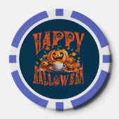 Happy Halloween groep van Happy Jack-o-Lanterns Poker Chips (Voorkant)