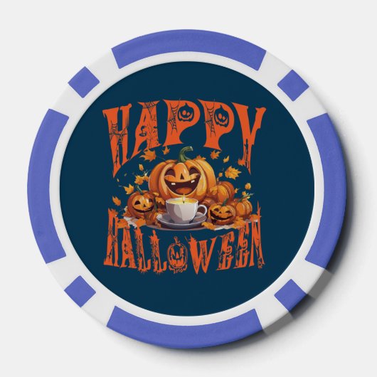 Happy Halloween groep van Happy Jack-o-Lanterns Poker Chips (Achterkant)