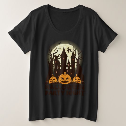 Happy Halloween Grote Maat T-shirt (Design voorkant)
