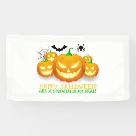 Happy Halloween! Haal een Spooktaculaire deal! Spandoek (Horizontaal)