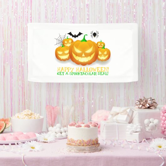 Happy Halloween! Haal een Spooktaculaire deal! Spandoek (Feest)