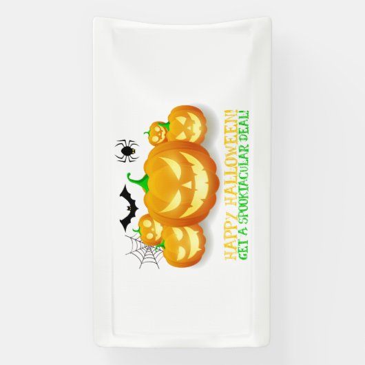 Happy Halloween! Haal een Spooktaculaire deal! Spandoek (Verticaal)