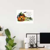 Happy Halloween  Halloween Briefkaart Art Poster (Thuiskantoor)