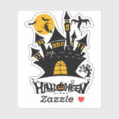 happy Halloween, Halloween party, funny Halloween Sticker (Vel)