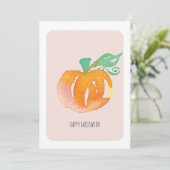 Happy Halloween Hand Painted Pumpkin Kaart (Staand voorkant)