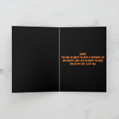 Happy Halloween & Happy Birthday sinaasappel Kaart (Binnen)