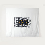 Happy Halloween Happy Halloween Happy Halloween Wandkleed (Voorkant (horizontaal))