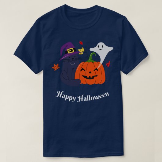 Happy Halloween Happy Herfst Seizoen Herfstvibes H T-shirt (Design voorkant)