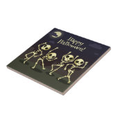 Happy Halloween - Happy Skeletons Tegeltje (Zijkant)