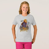 Happy Halloween Haunted Gnome House Scene T-shirt (Voorkant volledig)