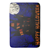 Happy Halloween Haunted House Badmat (Voorkant Verticaal)