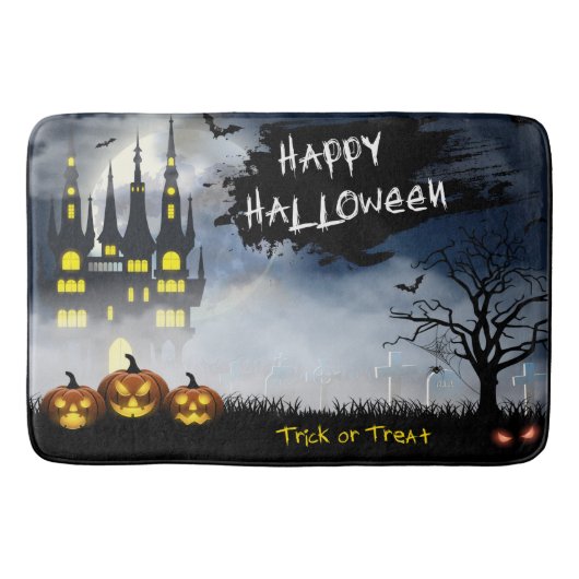 Happy Halloween Haunted House Bath Mat (Voorkant)