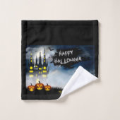 Happy Halloween Haunted House Bath Towel Set Bad Handdoek (Wasdoekje)