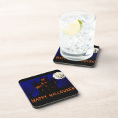 Happy Halloween Haunted House Bier Onderzetter (Rechterzijde)