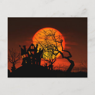 Happy Halloween Haunted House Briefkaart