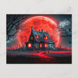 Happy Halloween Haunted House Briefkaart