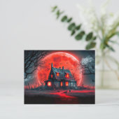 Happy Halloween Haunted House Briefkaart (Staand voorkant)