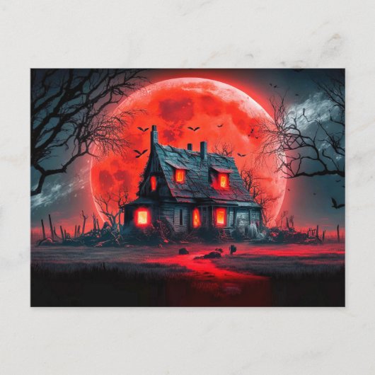 Happy Halloween Haunted House Briefkaart (Voorkant)