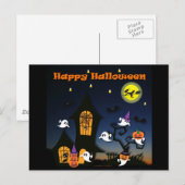 Happy Halloween Haunted House Briefkaart (Voorkant / Achterkant)