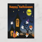 Happy Halloween Haunted House Briefkaart (Voorkant)