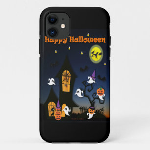 Happy Halloween Haunted House iPhone 11 Hoesje