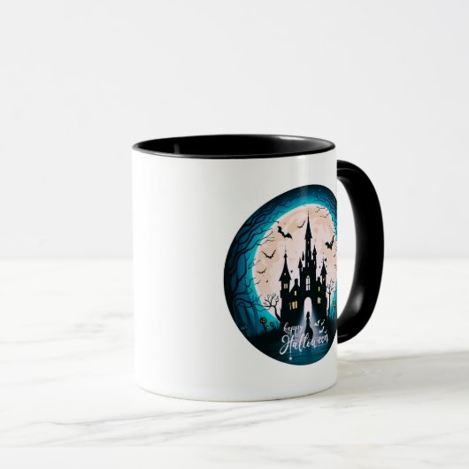 Happy Halloween Haunted House Halloween Mok (Voorkant rechts)
