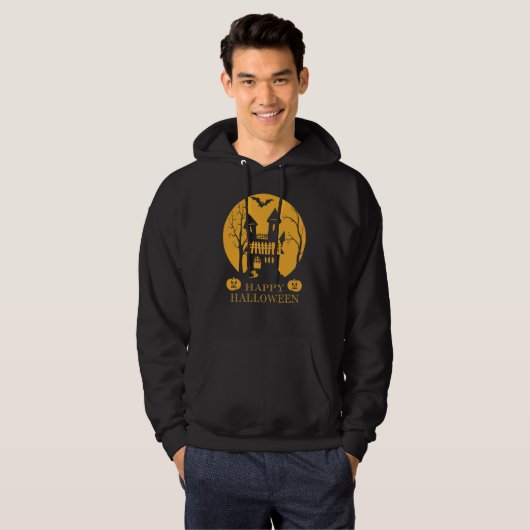 Happy Halloween Haunted House Hoodie (Voorkant volledig)
