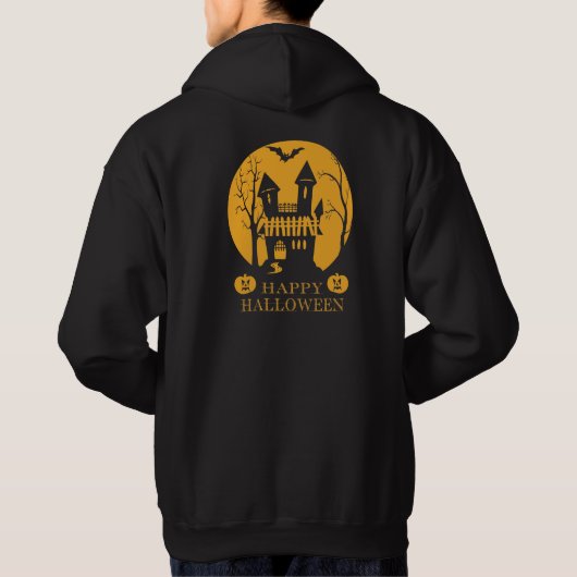 Happy Halloween Haunted House Hoodie (Achterkant)
