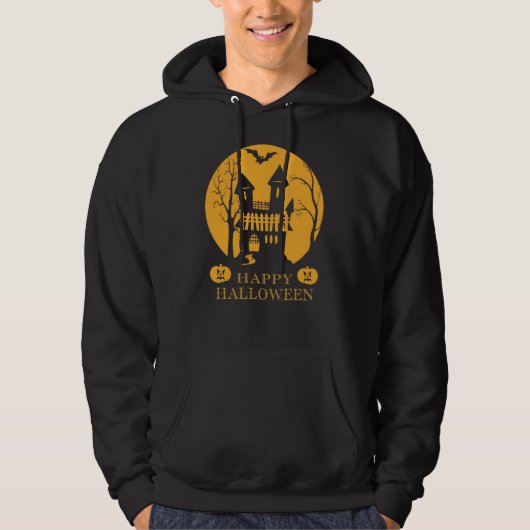 Happy Halloween Haunted House Hoodie (Voorkant)