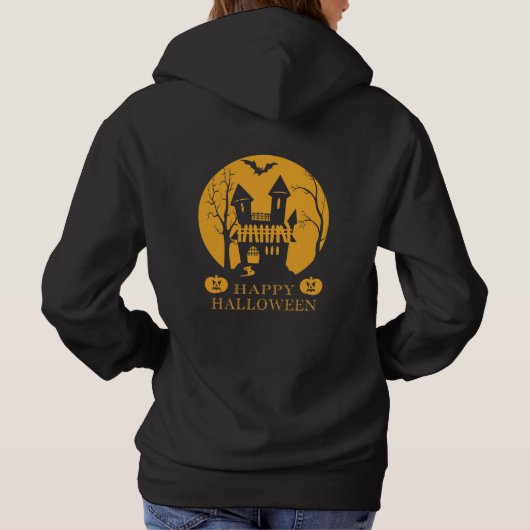 Happy Halloween Haunted House Hoodie (Achterkant)